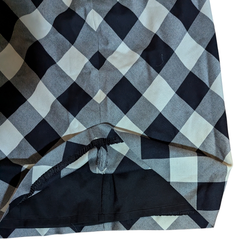 Anne Klein Plaid Wool Skirt Midi Zip Back Preppy Cottagecore Career Sz L - Picture 4 of 7